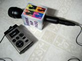photo of mic, mic flag, and recorder